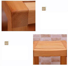 Sgabello per Sedile Doccia in Legno, Sgabello per Scarpe Antiscivolo per Doccia per carichi Pesanti 28 42 33 cm 0101