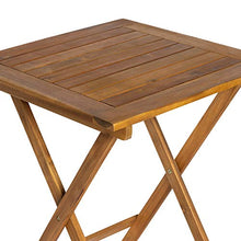 Deliano - Set da balcone Kreta in acacia con cuscino – pieghevole, salvaspazio, 2 sedie, 1 tavolo rettangolare