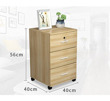 H-ei Armadio in Legno Semplice dell'armadietto dell'ufficio con l'armadietto del Governo del Comodino dei cassetti della Serratura 3 (Color : White)