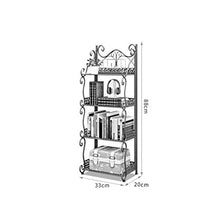 &ripiano di stoccaggio Scaffalature in Ferro battuto Cucina per la casa Bagno a 4 Strati Lavabo da Terra Scaffale Balconcino Ripiano per la conservazione di mobili Bianco Scaffale di Finitura