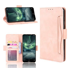 LODROC Cover Nokia 7.2 / Nokia 6.2 Flip Cover Custodia Protettiva Caso Libro in Pelle PU con Portafoglio, Funzione Supporto, Chiusura Magnetica per Nokia7.2 / Nokia6.2 - LOBYU0200746 Rosa