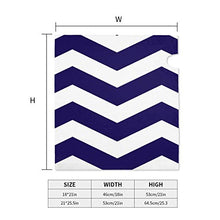 Moderno motivo a zigzag in blu cobalto e bianco appositamente progettato per cassetta delle poste, copertura per cassetta delle poste, per giardino, giardino, cortile, dimensioni standard, 53 x 45 cm
