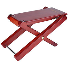 Kingpoint - Poggiapiede in legno massiccio per chitarristi, regolabile su 4 livelli di altezza, Legno rosso.