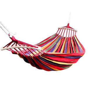 JLWS Amaca Doppia 450 libbre 190X150cm Amaca da Campeggio Portatile da Viaggio all'aperto Amaca sospesa Altalena Sedia pigra Amache di Tela