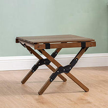Tavolo pieghevole per esterni in legno di faggio, tavolo da campeggio quadrato in legno, tavolo da giardino, terrazza, 60 x 45 cm, adatto per attività all'aperto e all'aperto