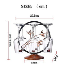JIUJIA Porta Bicchiere da Vino in Legno, Porta Bicchiere Capovolto Appeso, Portabicchieri 8, Contenitore Effetto Rovere, Regalo per Amante del Vino, Altezza 28,5 Cm