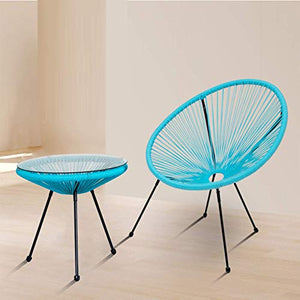 Attrezzatura quotidiana Set di mobili per veranda da patio 2 pezzi Tavolo e sedia in rattan per esterni Combinazione di mobili in rattan Sedia in rattan Balcone Cortile Set da tavolo e sedia per il
