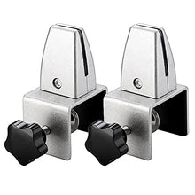 XYEQZ Staffa di Supporto Divisorio per Scrivania da Ufficio in Alluminio da 2 Pezzi, Supporto per Clip per Pannello Privacy con Base Autoportante per Schermo in Plexiglass O Acrilico,Argento,A