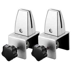 XYEQZ Staffa di Supporto Divisorio per Scrivania da Ufficio in Alluminio da 2 Pezzi, Supporto per Clip per Pannello Privacy con Base Autoportante per Schermo in Plexiglass O Acrilico,Argento,A