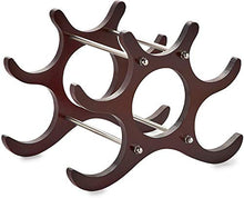 YWYW Portabottiglie in Legno, portabottiglie per Vino da 6 Bottiglie, Organizer per Vino da Tavolo, Base in Legno per Decorazioni per la casa, Bar, Cantina