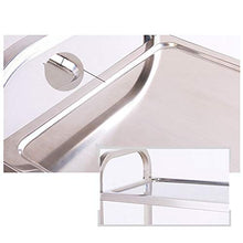 Quattro Ruote portatile strumento di archiviazione Carrello Scaffale for passeggino mobile a tre strati in acciaio inossidabile mobile conveniente for ristorante, ristorante, tubo quadrato, carrozza r