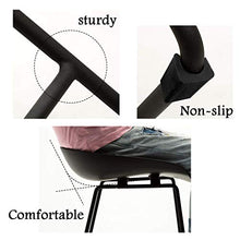 LLT Pratico sgabello Sgabelli bar sgabello da cucina Bar Colazione Dining Chair contatore Stile Moderno Black Metal Telaio Sicurezza Ergonomia Sedile Carico 120 Kg,Grigio,75CM