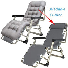 SHUAIIJUAN Sedia per il tempo libero domestico Patio Lounge Recliners esterna del giardino Sedia - Sdraio Recling sedie di svago Relaxer Sedia for bambini adulti con Cuscino Beach Patio Camping - Grey