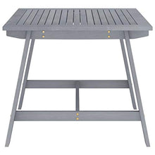 FAMIROSA Set Pranzo da Giardino 5 pz in Legno Massello di Acacia Grigio-7853