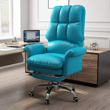Ergonomico Sedia Gaming Ufficio Computer Sedie da Girevole Ergonomica Poltrona di inclinazione Cuscino Lombare in Pelle PU 1 Pezzo Adatto per Giocare,Blu