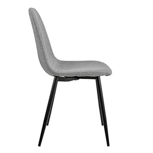 [en.casa] Sedia Sala da Pranzo in Un Set di 2-86 x 46cm - Grigio