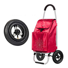 LIUJIE Carrello da Trasporto Leggero a 6 Pezzi da 60 Litri Carrello da Arrampicata Pieghevole Portatile Pieghevole - Borsa per la Spesa Impermeabile - Indossare e per riporre Facilmente,Rosso,2rounds