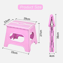 KOLOSM Sgabello Pieghevole da Bagno Sgabello del Passo Pieghevole per Adulti e Bambini Heavy Duty Portatile Pieghevole Pieghevole Sgabello Cucina Giardino Bagno Steping Sgabelli (Color : Pink)