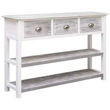 vidaXL Credenza Mobile con Ripiani e Cassetti Robusta Pratica Tavolino Laterale Salotto Bianca 115x30x76 cm in Legno Pioppo e Paulownia