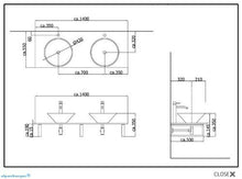 Lavandino in ceramica e vetro trasparente, Alpenberger, serie 100, in vetro, vetro trasparente, lavabo, per il vostro esclusivo bagno, doppio lavabo, lavabo, in ceramica