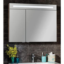 FACKELMANN B.Clever - Set di mobili da bagno 3 pezzi, 90-120 cm, in frassino con lavabo in marmo, con armadietto a specchio a LED