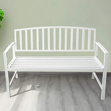 household products Mobili da Esterno Panchina da Giardino, Panca da Veranda in Metallo con Struttura in ghisa, Sedile Decorativo per terrazza, Utilizzato in Giardino, Cortile, Balcone, Terrazza