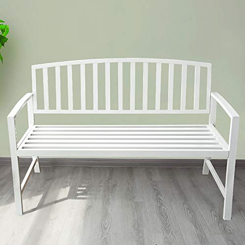 household products Mobili da Esterno Panchina da Giardino, Panca da Veranda in Metallo con Struttura in ghisa, Sedile Decorativo per terrazza, Utilizzato in Giardino, Cortile, Balcone, Terrazza