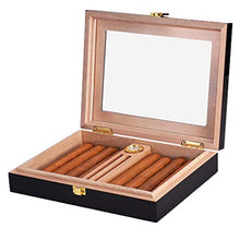 Umidificatori Humidor Umidificatore Scatola di Immagazzinaggio Idratante per Sigari Scatola per Sigari Portatile Idratante A umidità Costante Humidor con Tetto Apribile Trasparente Diviso