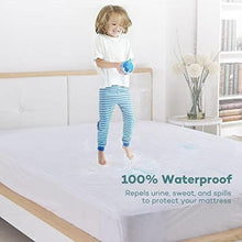 AIMS, Coprimaterasso trapuntato impermeabile in microfibra con angoli elasticizzati, 30 cm di profondità, per letto matrimoniale
