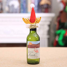Amosfun 4 Pezzi Bottiglia di Natale Topper Vino di Natale Bottiglia di Birra Cappello Babbo Natale Renna Tappo di Bottiglia di Vino Decorativo Bottiglia di Champagne Decorazione Tavola di