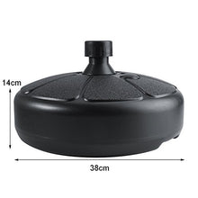 Base per ombrellone da Giardino, Base per ombrellone in plastica da Giardino per Esterni in plastica, Piscina per Piscina per Uso Pesante, riempita con Acqua Nera Rotonda.