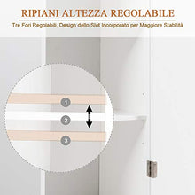 COSTWAY Armadietto da Bagno con Singola Porta a 3 Ripiani, Mobiletto Portaoggetti da Terra, 81 x 38 x 30 cm, Bianco