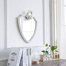 Specchio da Parete in Resina: per ingressi, soggiorni, bagni, specchi per la casa Decor 39,5 x 46,5 cm (Bianco)