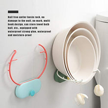 Fengyuanhong Lavabo Parete Bathroom Lavandino Rack Impermeabile Pieghevole Libero di punzonatura Lavabo, Verde