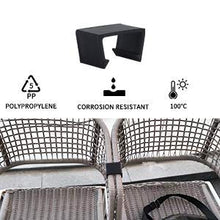 Divano nero collegare morsetti per patio sezionale divano esterno vimini sedia divano allineamento clip connettore…