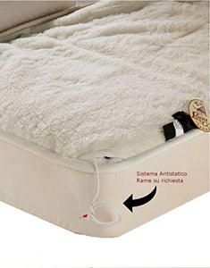 Lana & Co Coprimaterasso Pura Lana Vergine Merino Superwash Pettinato Top1200 Antidecubito Matrimoniale