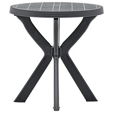 Qnotici Tavolo da Giardino in Materiale plastico Stile Moderno, Tavolo da Giardino per Il Tempo Libero all'aperto, Tavolo da Giardino per riunioni di Famiglia 70 x 72 cm  Antracite