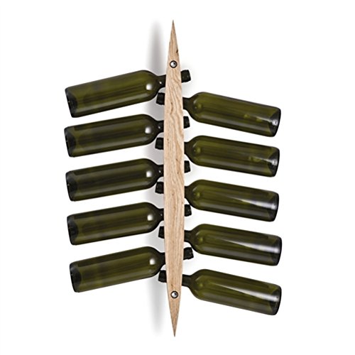 Legnoart Enoteca Supporto in frassino per 10 bottiglie, 750 x 50 mm, Legno, Marrone, taglia unica