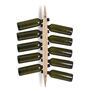 Legnoart Enoteca Supporto in frassino per 10 bottiglie, 750 x 50 mm, Legno, Marrone, taglia unica