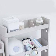 YIN YIN Carrello per Ripiani Carrello con ripiano, ripiano in plastica for Cucina, Semplice ed Elegante, Compatto, Frigorifero, Ristorante, Hotel, Passeggino, Bianco, 3 Dimensioni Carrello a rulli
