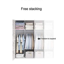 ZWYSL Appendiabiti Portatile Cabina Armadio Componibile Cassettiera Plastica Assemblaggio del Cabinet Stoccaggio di Plastica Armadio Pensile (Size : 8 Doors)