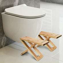 Sgabello Fisiologico di Toilette di bambù - Sgabello da bagno in legno - Poggiapiedi pieghevole e di design - Trattamento naturale di stitichezza Consigliato da Medici