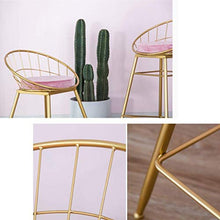 LWW Sgabelli, Sgabelli con schienale poggiapiedi per la cucina di alta Sgabello moderna Velvet Cuscino Sedie da pranzo | Pub | Gambe Industrial Bar Stool metallo | Carico massimo 150Kg,45CM,45CM