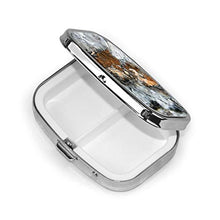Scatola quadrata per pillole medicinali in rame mica moda pillola organizzatore viaggio pillola dispenser per vitamine integratori