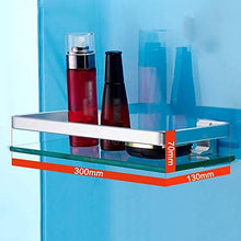 BNyszwj Mensola Bagno in Alluminio Mensola in Vetro temperato Rettangolo a Parete Mensola in Cromo Lucido (Taglia : 80cm)