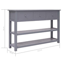 FAMIROSA Credenza Grigia 115x30x76 cm in Legno