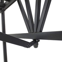 Outsunny Panchina da Giardino 2 Persone con Pergolato Metallo 115 x 59 x 203 cm Nero