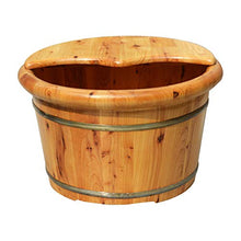 NUBAOgy Cedro Adulto Inzuppato Piede Barile Pediluvio in Legno del Bacino del Piede Ciotola di Pedicure Massaggio Termale Casa Assistenza Sanitaria Regali 26 Cm