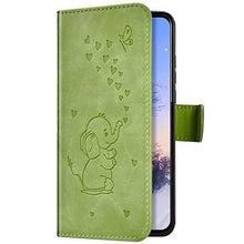 Robinsoni Custodia Compatibile con Samsung Galaxy Note 10 Pro Case Portafoglio Cover Dumbo Stampato Libro Pelle PU Antiurto Case Taccuino Cover Libretto Cartone Animato Case Folio Flip Cover Verde