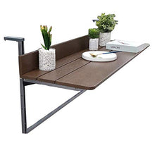 XYL Tavolo Parete, ringhiera del Balcone Tavolo pensile, Tavolo Pieghevole da Parete, Staffa di Alluminio Metallico, Altezza Regolabile